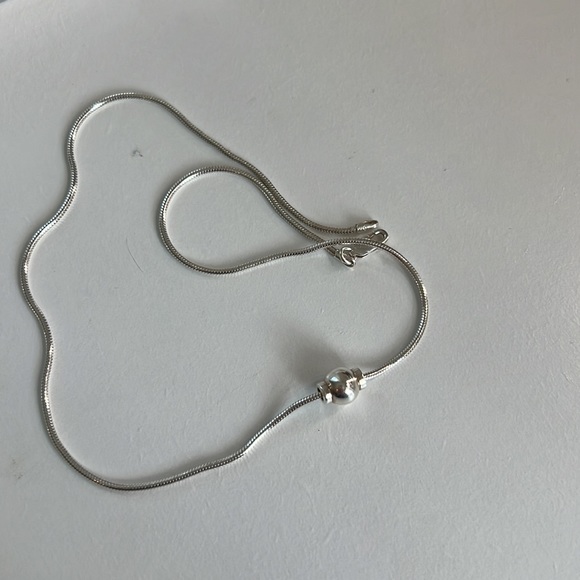 Silver cape cod ball necklace 16in - Picture 3 of 3